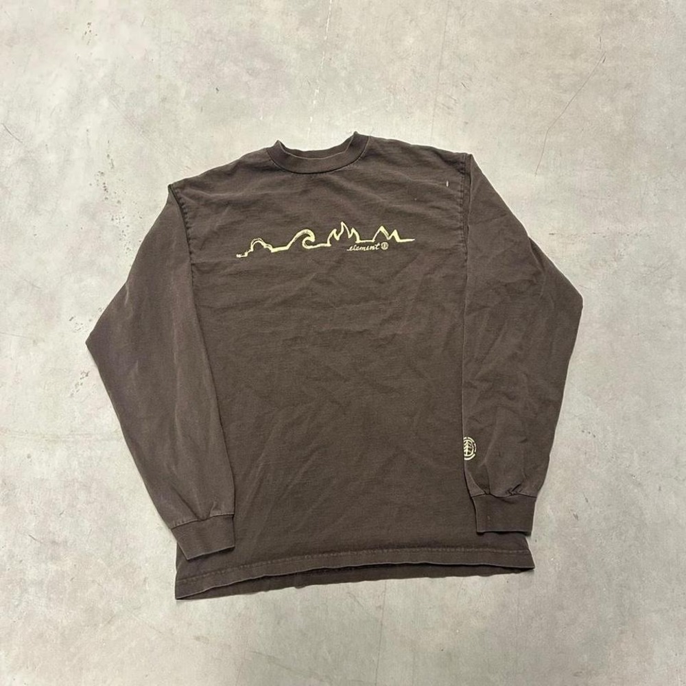 Y2K Element Brown Skater Shirt‎